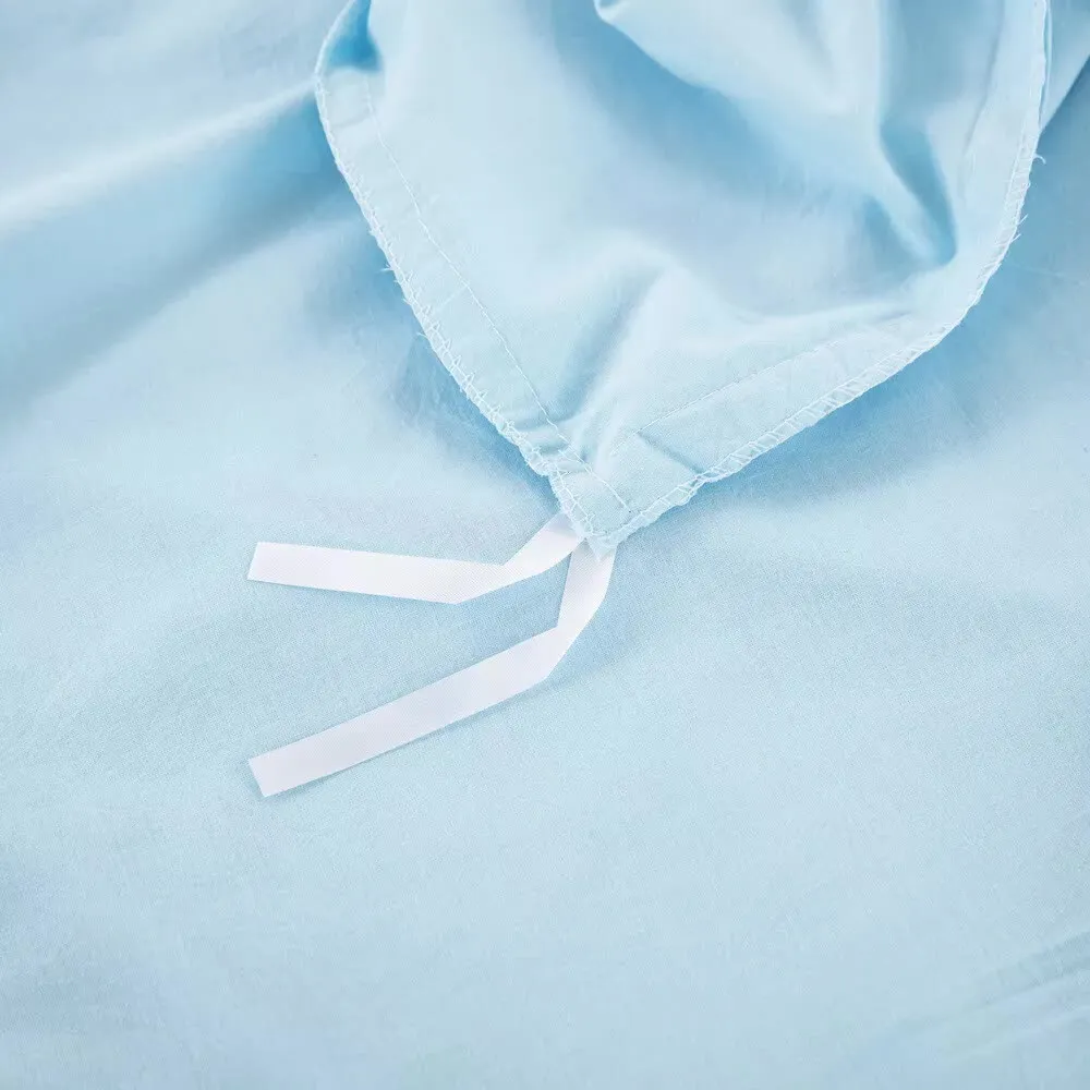 100% Cotton Premium Doona Duvet Quilt Cover Set with Soft Pillowcases | Aqua | Double