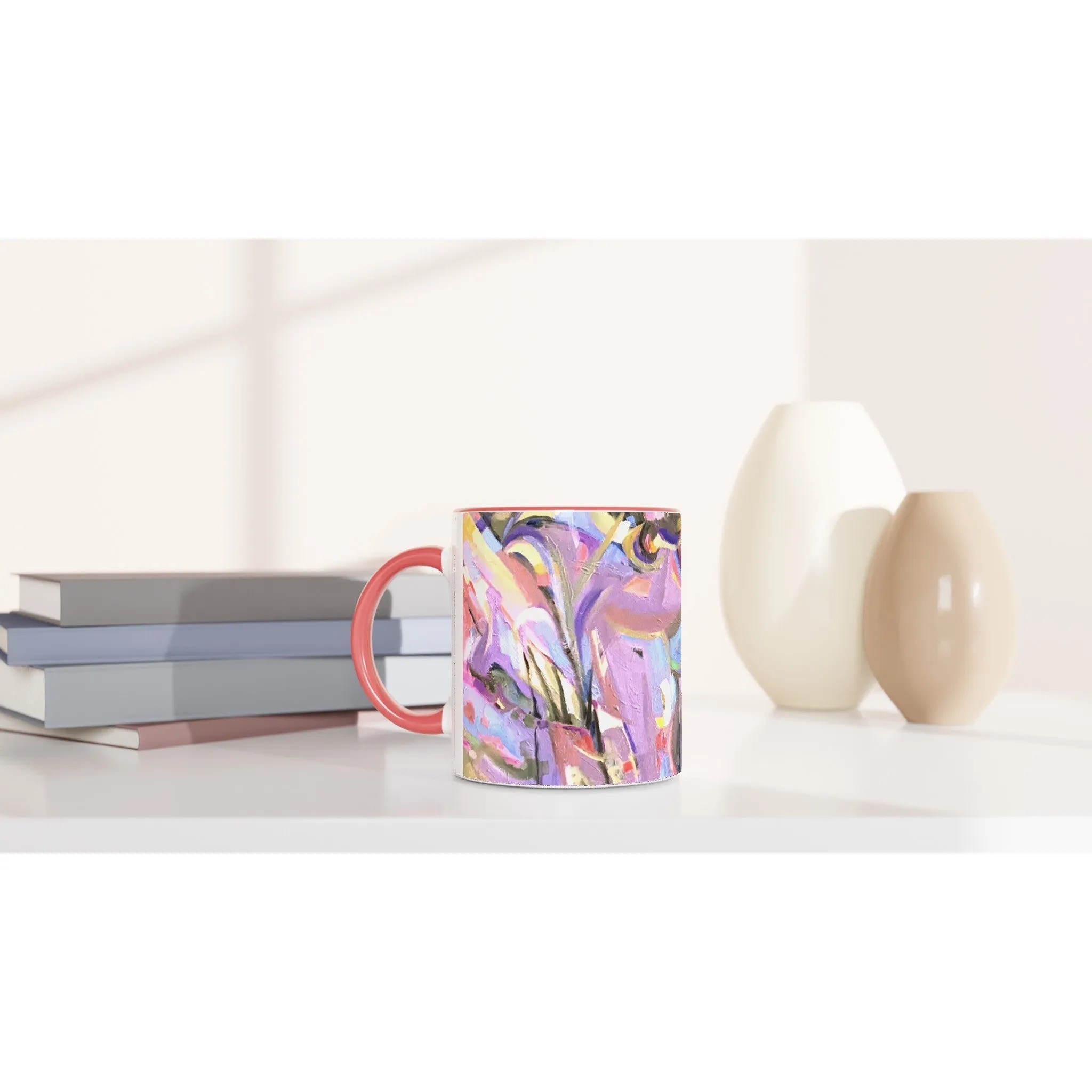 11oz Ceramic Coffee Mug with 'Passages' Artwork by American Artist Barbara Cleary