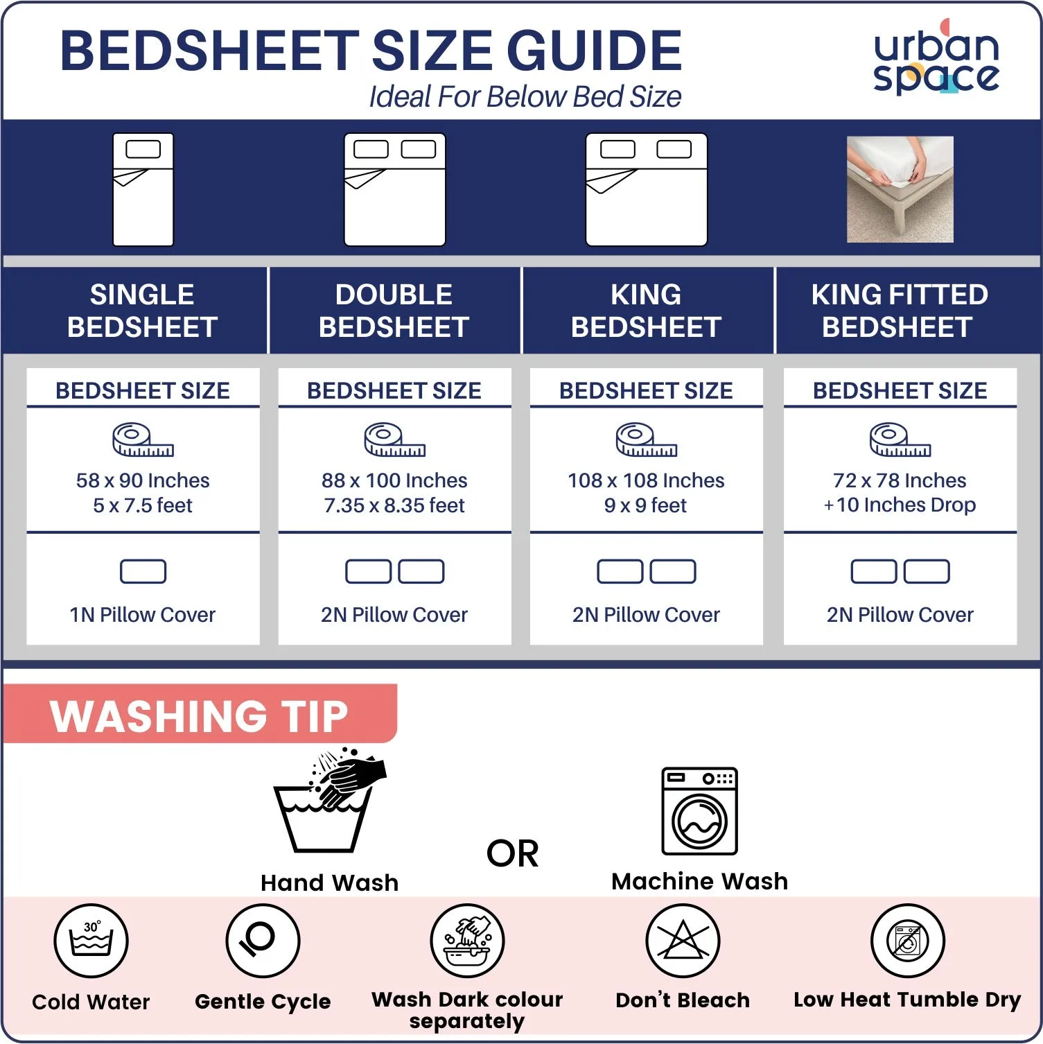 200 TC Cotton Double Bedsheet