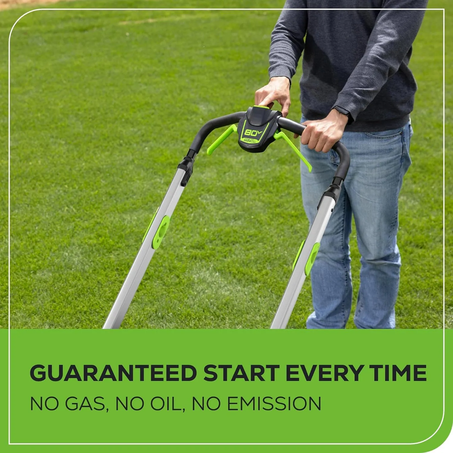 80V 21" Cordless Battery Push Lawn Mower w/ 4.0Ah Battery & Charger
