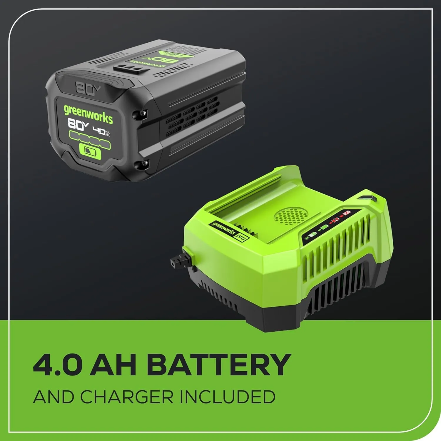 80V 21" Cordless Battery Push Lawn Mower w/ 4.0Ah Battery & Charger
