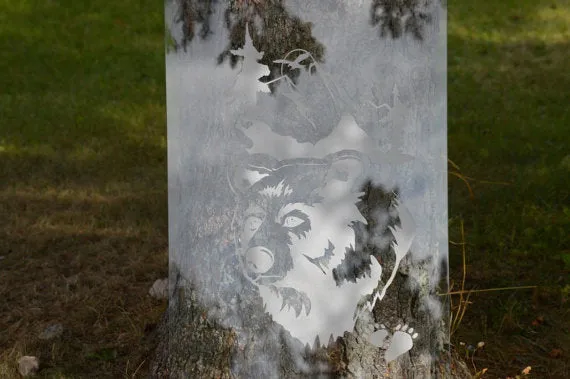 Conch Shell Etched Glass Decals Vinyl Shower Door Window