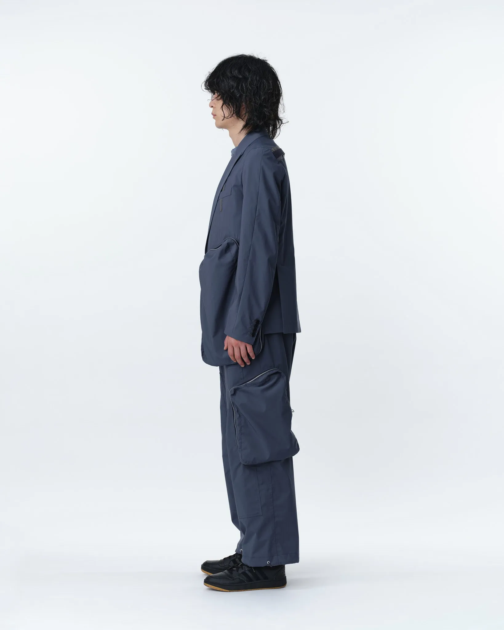 COVERED POCKET TAILORED JACKET .11 【ASH BLUE】
