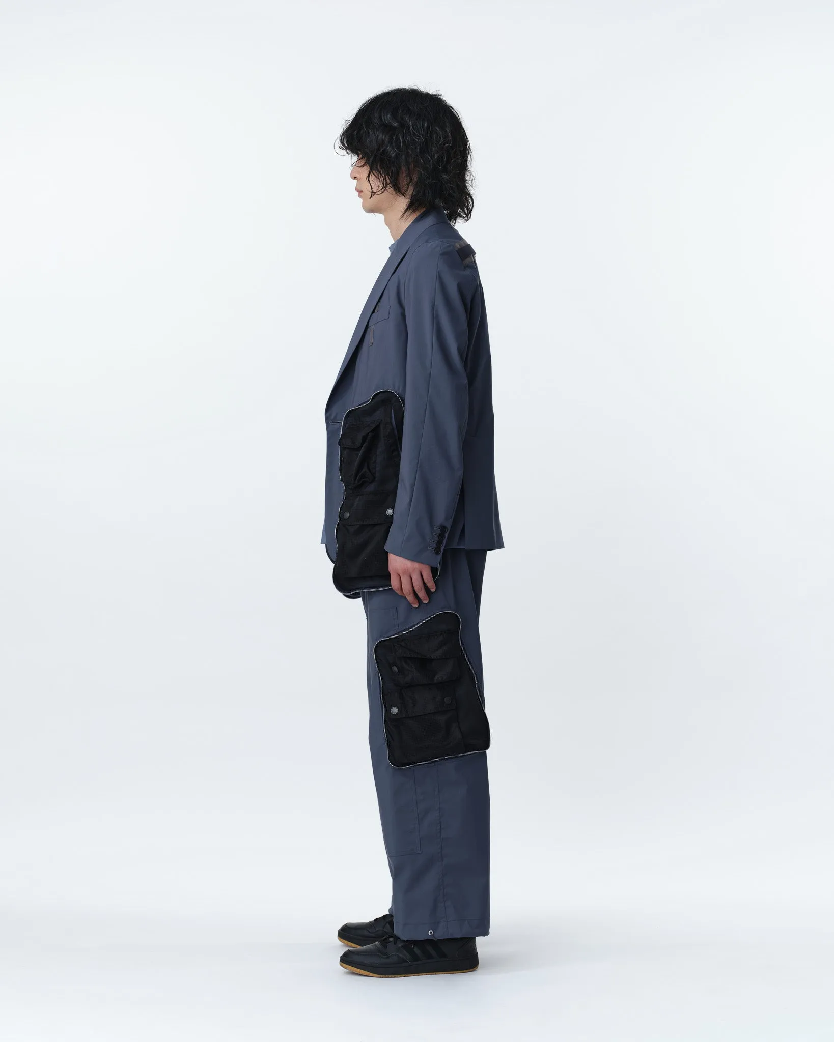 COVERED POCKET TAILORED JACKET .11 【ASH BLUE】