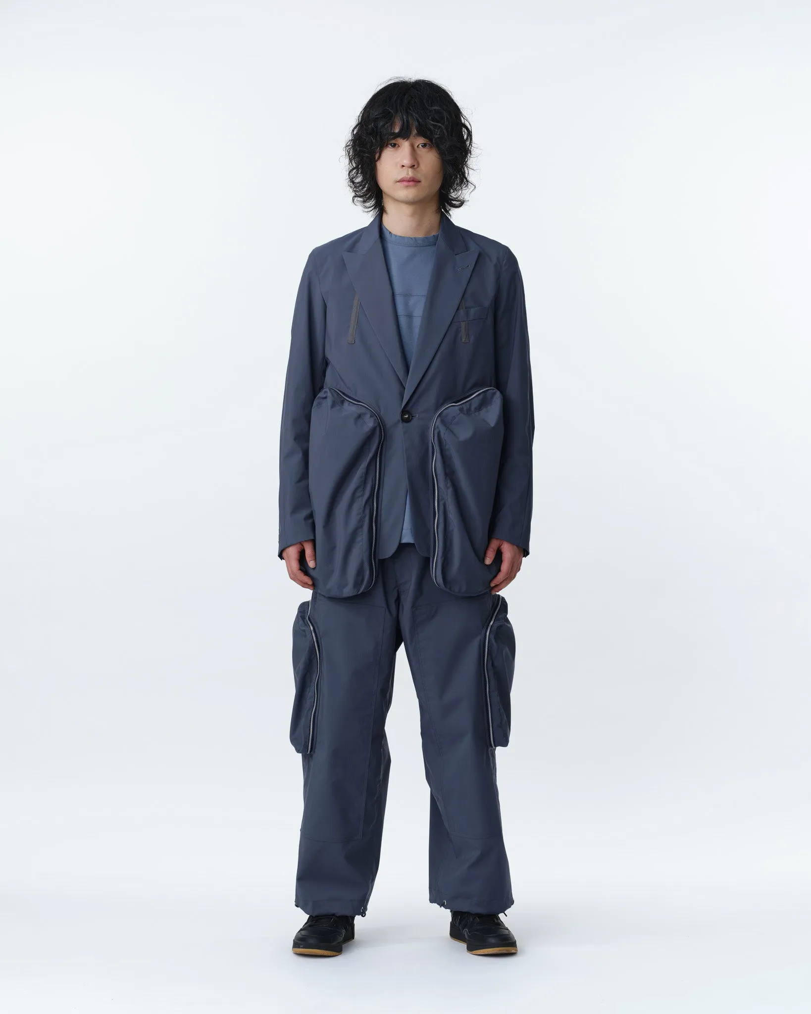 COVERED POCKET TAILORED JACKET .11 【ASH BLUE】