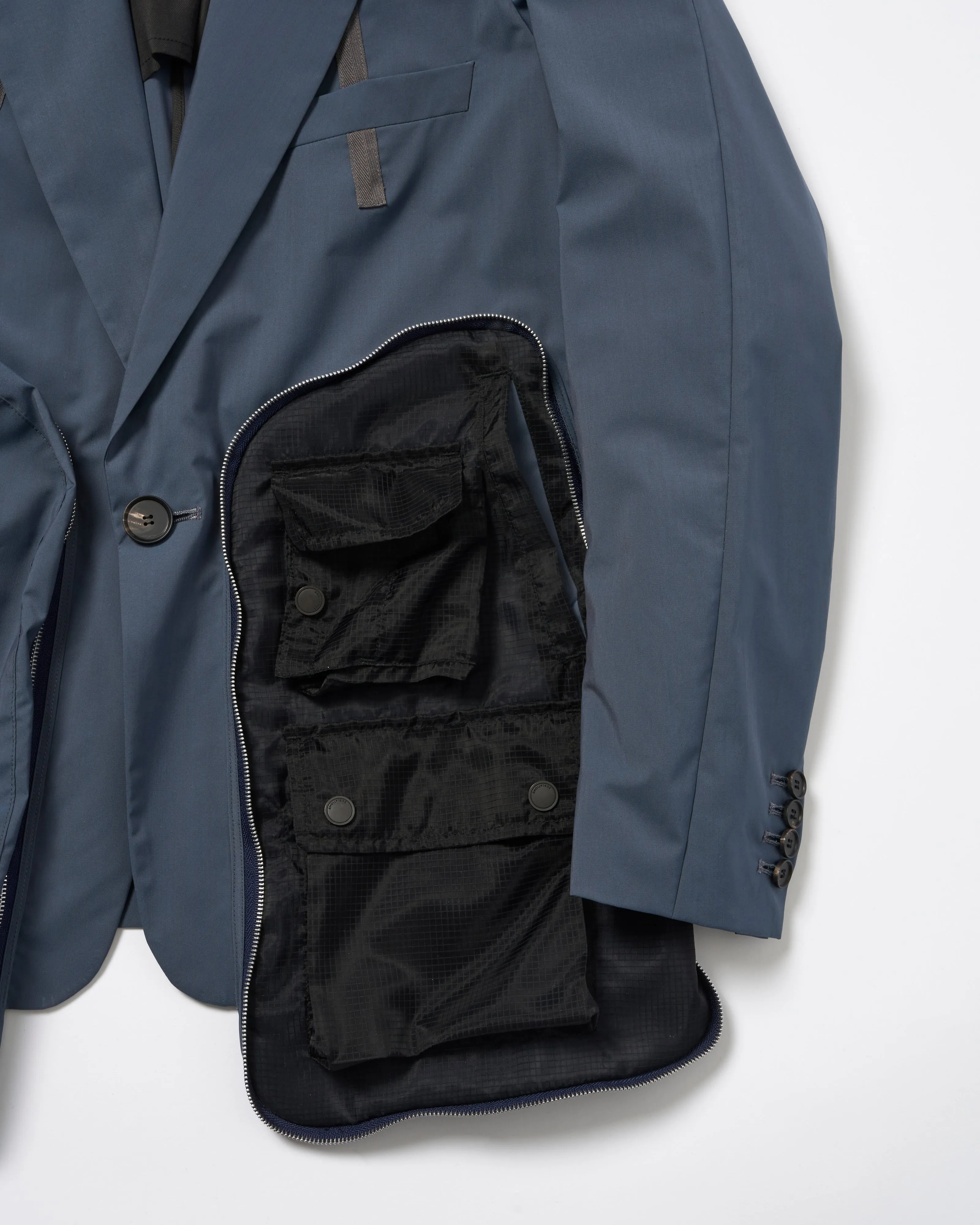 COVERED POCKET TAILORED JACKET .11 【ASH BLUE】