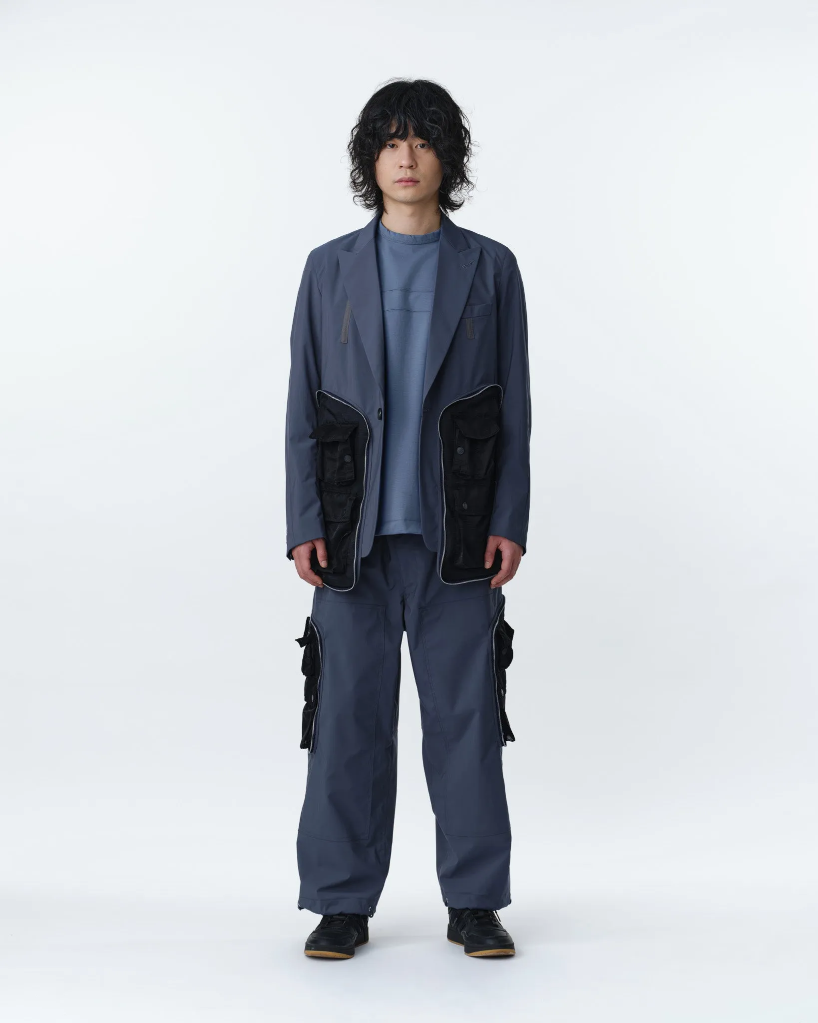 COVERED POCKET TAILORED JACKET .11 【ASH BLUE】