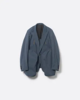 COVERED POCKET TAILORED JACKET .11 【ASH BLUE】