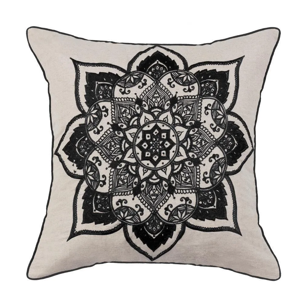 Cushion Black Mandala - 55 x 55 cm