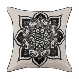 Cushion Black Mandala - 55 x 55 cm