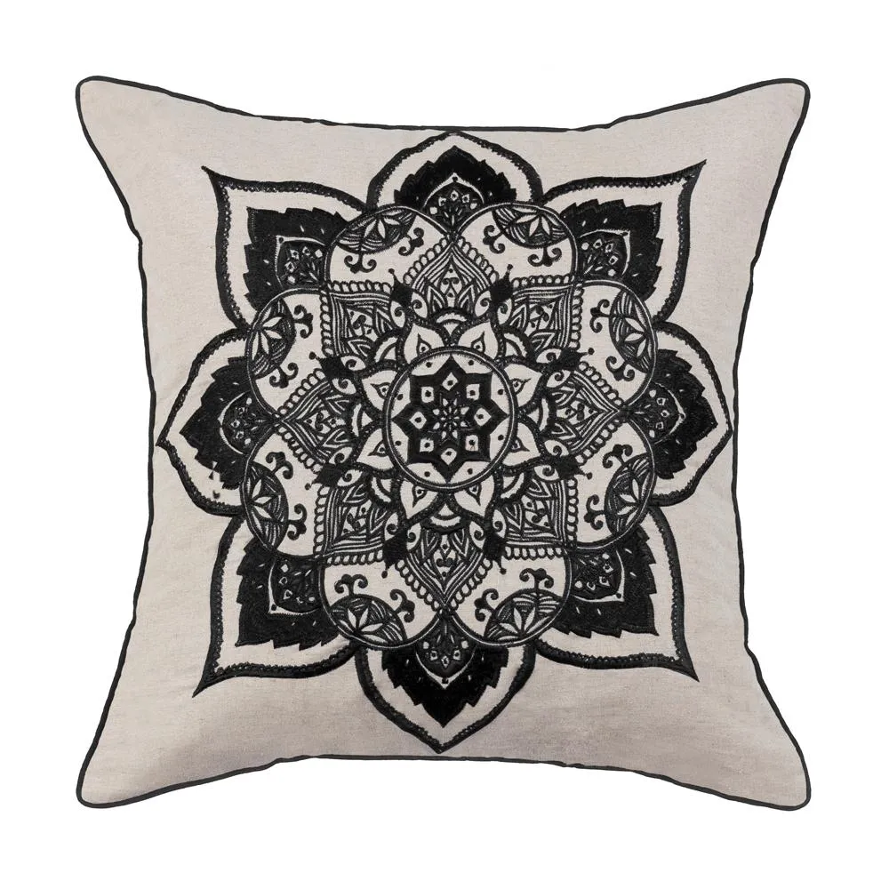 Cushion Black Mandala - 55 x 55 cm