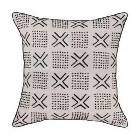 Cushion Black Mudcloth - 55 x 55 cm