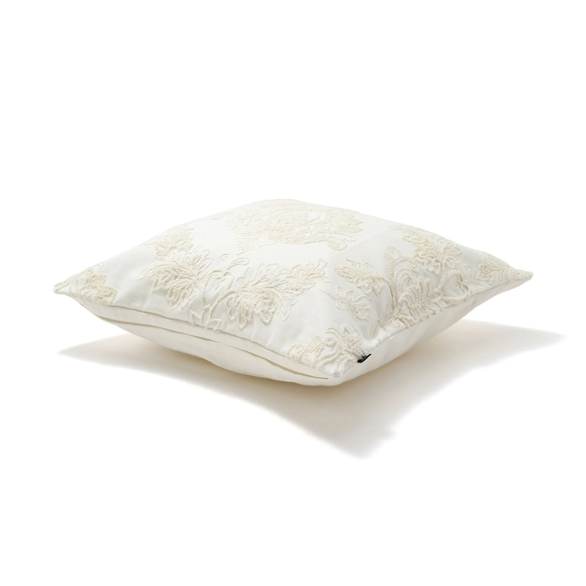 Emb Ornament H Cushion Cover 450 X 450 White