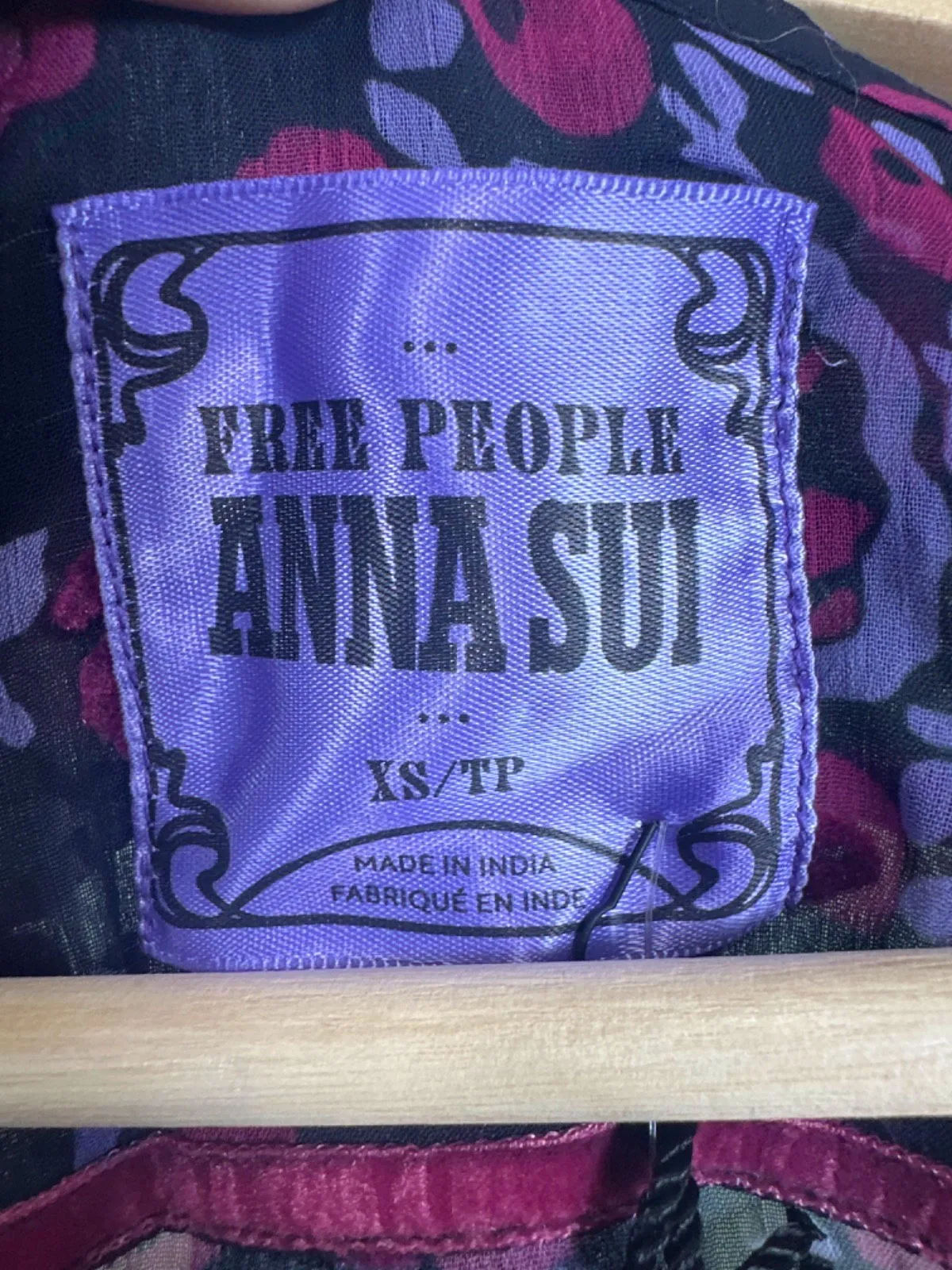 Free People x Anna Sui Cassiel Printed Jumpsuit SZ XS