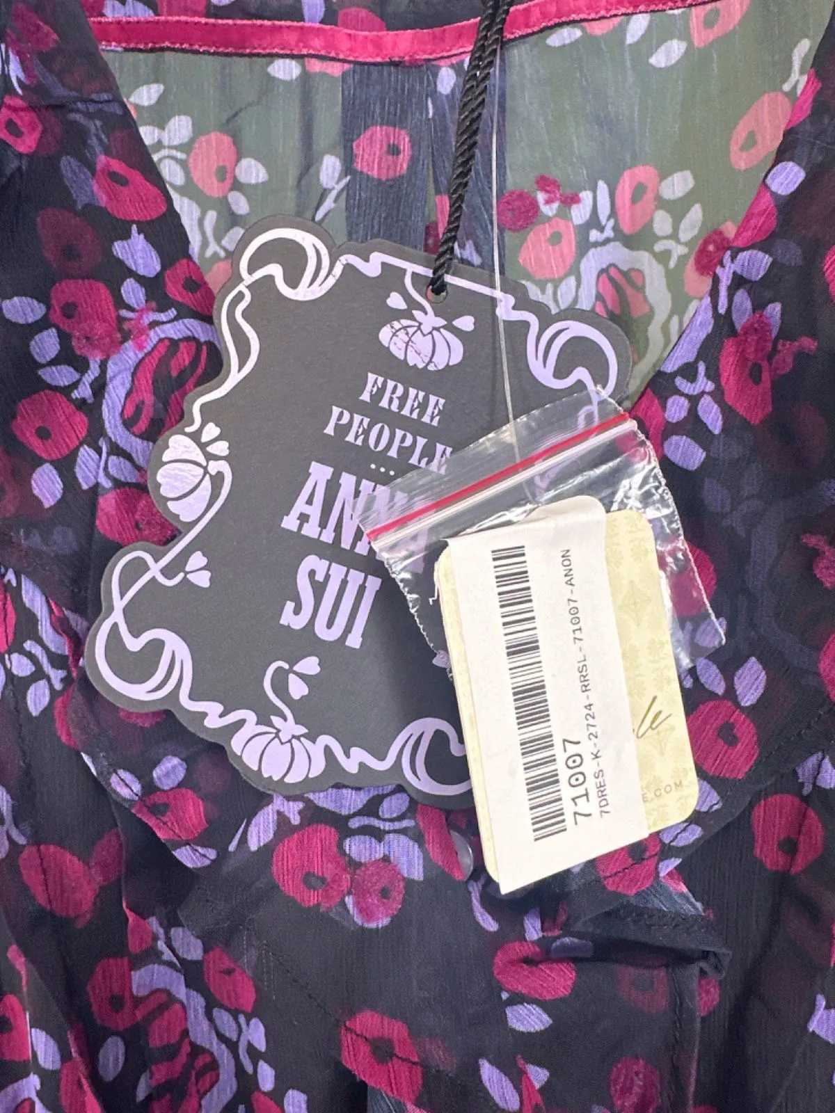 Free People x Anna Sui Cassiel Printed Jumpsuit SZ XS