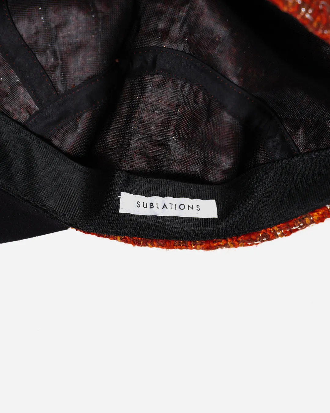 GLITTERY TWEED JET CAP .07【ORANGE】