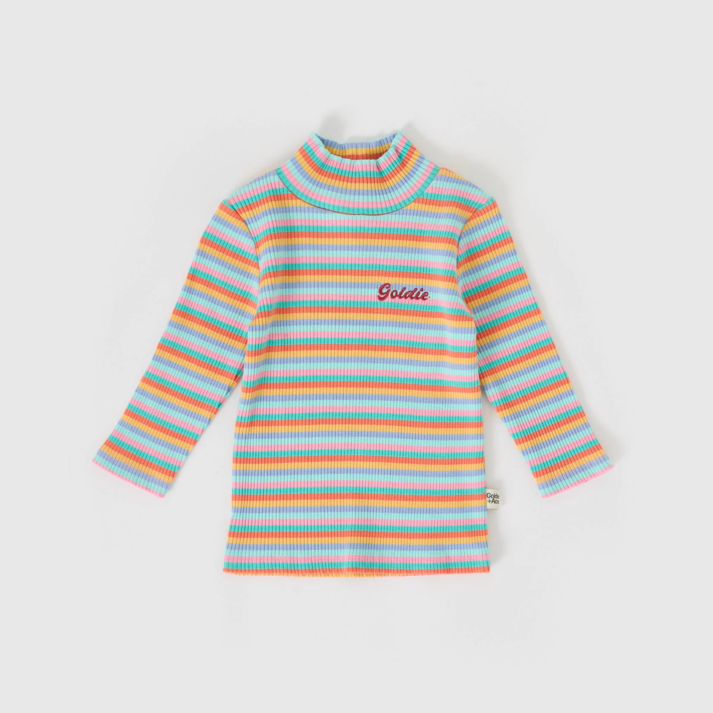 Goldie   Ace Candy Stripe Embroidered Rib Skivvy