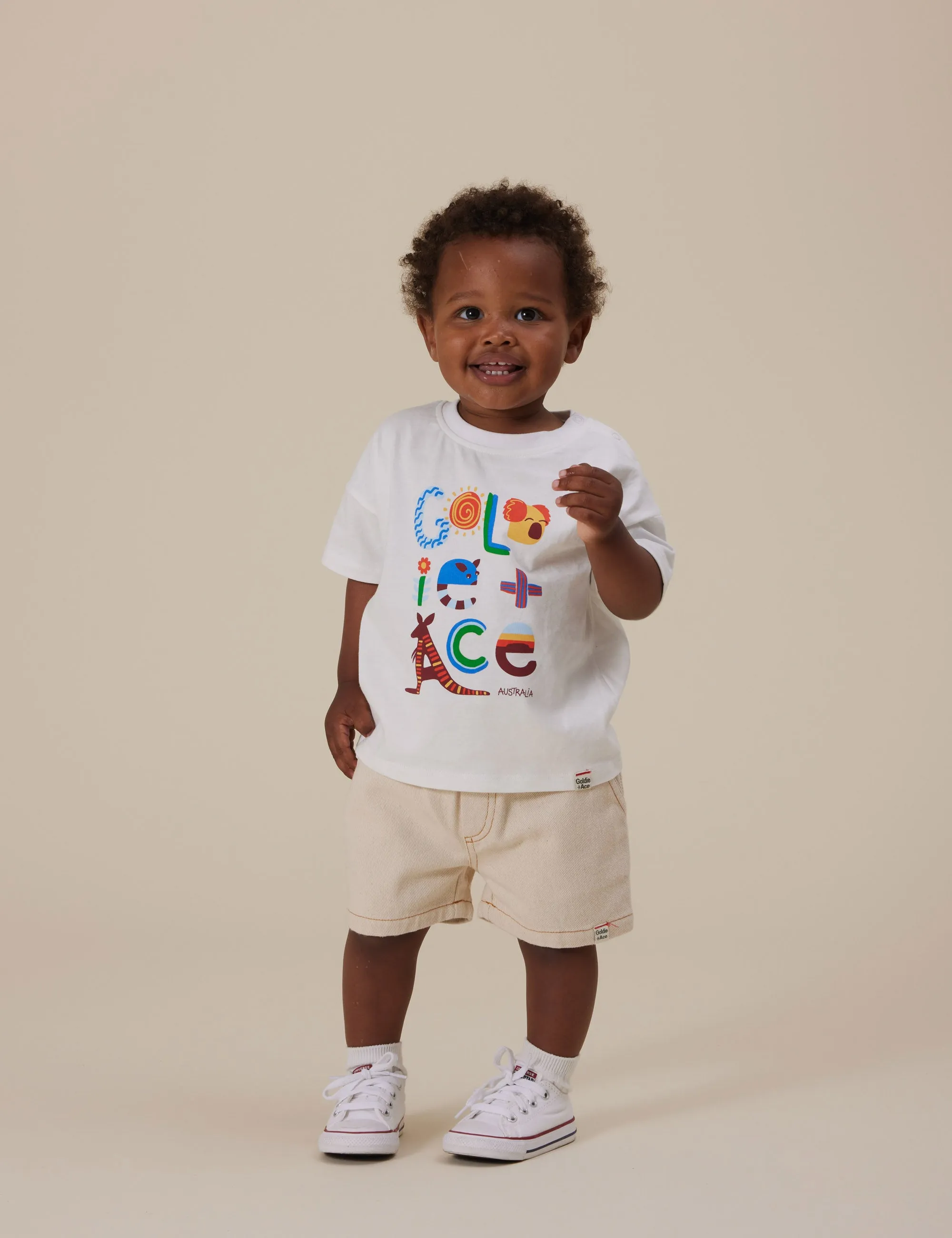 Goldie   Ace Noah Denim Shorts Oat