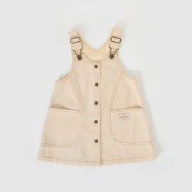 Goldie   Ace Penelope Pinafore Pocket Dress Oat