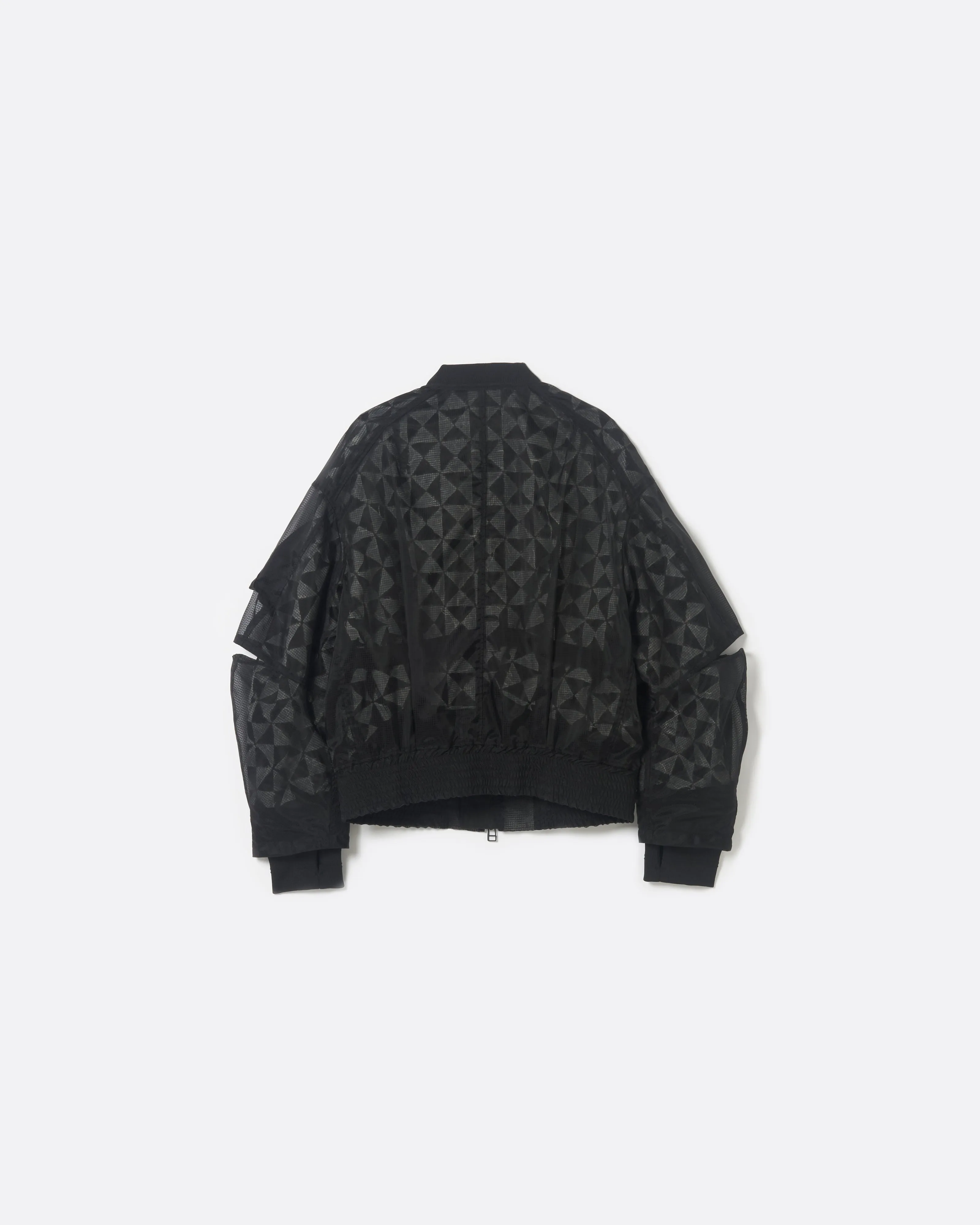 GRID LAYERED BLOUSON .11【BLACK】