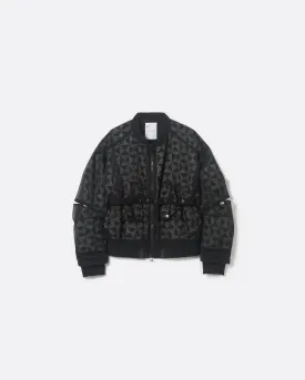 GRID LAYERED BLOUSON .11【BLACK】