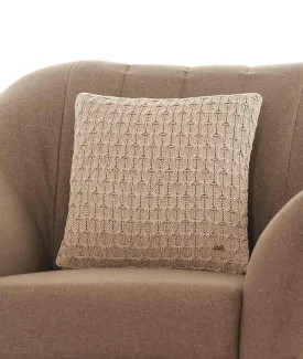 Kelly Knit Cotton Knitted Decorative Stone Color 16 x 16 Inches Cushion Cover