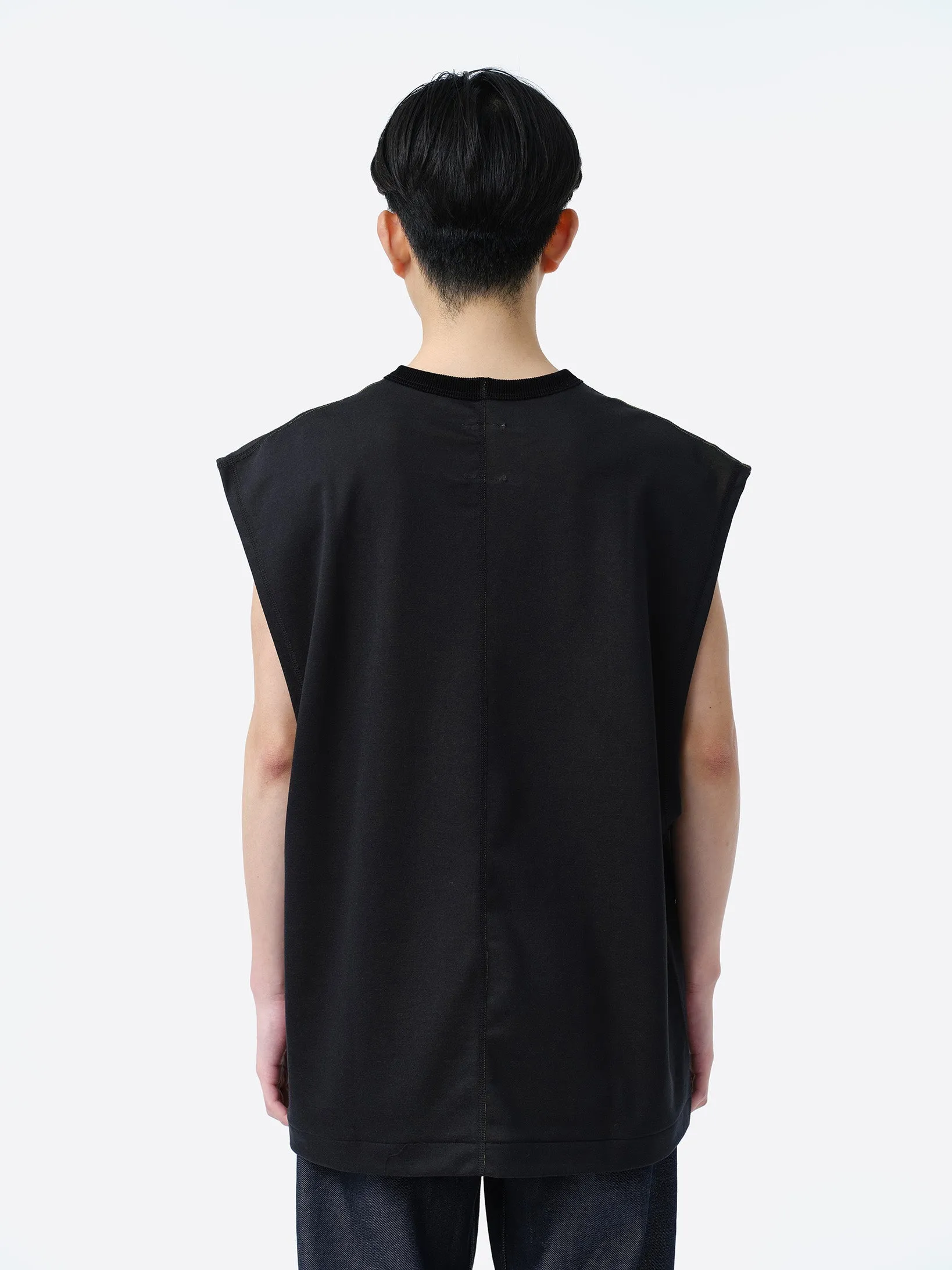 LOGO SLEEVELESS CUT-SEW .11 【BLACK】