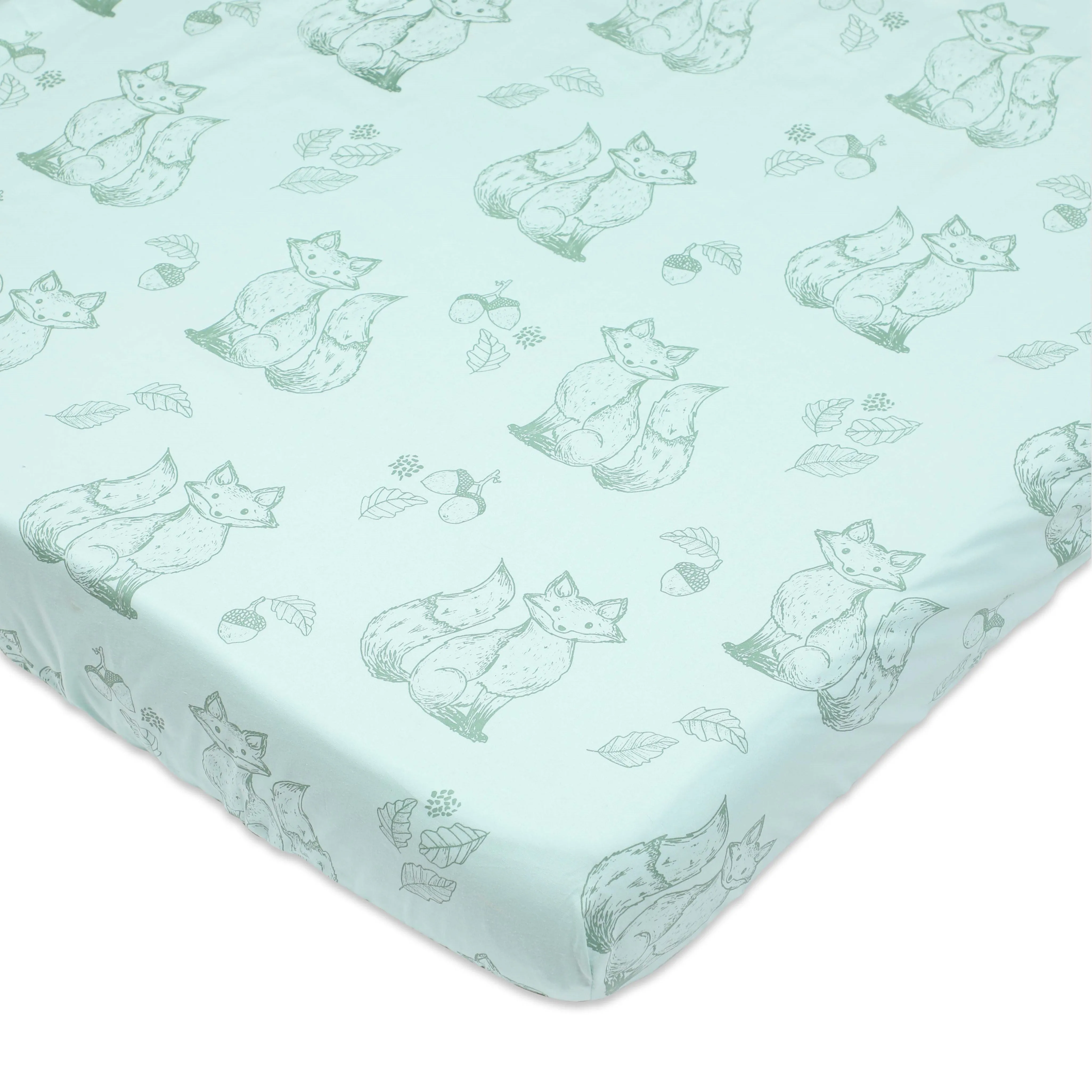 Masilo Organic Cotton Toddler Cot Set – Clever Fox  (Thin/Quilted Insert)