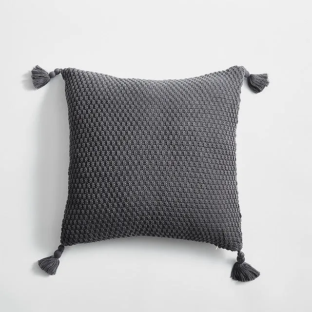 Nordic Cushion Cover with Tassels 45x45