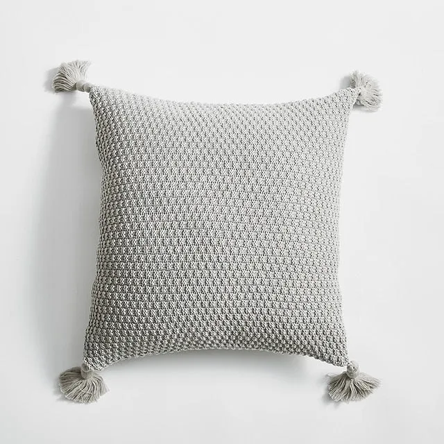 Nordic Cushion Cover with Tassels 45x45