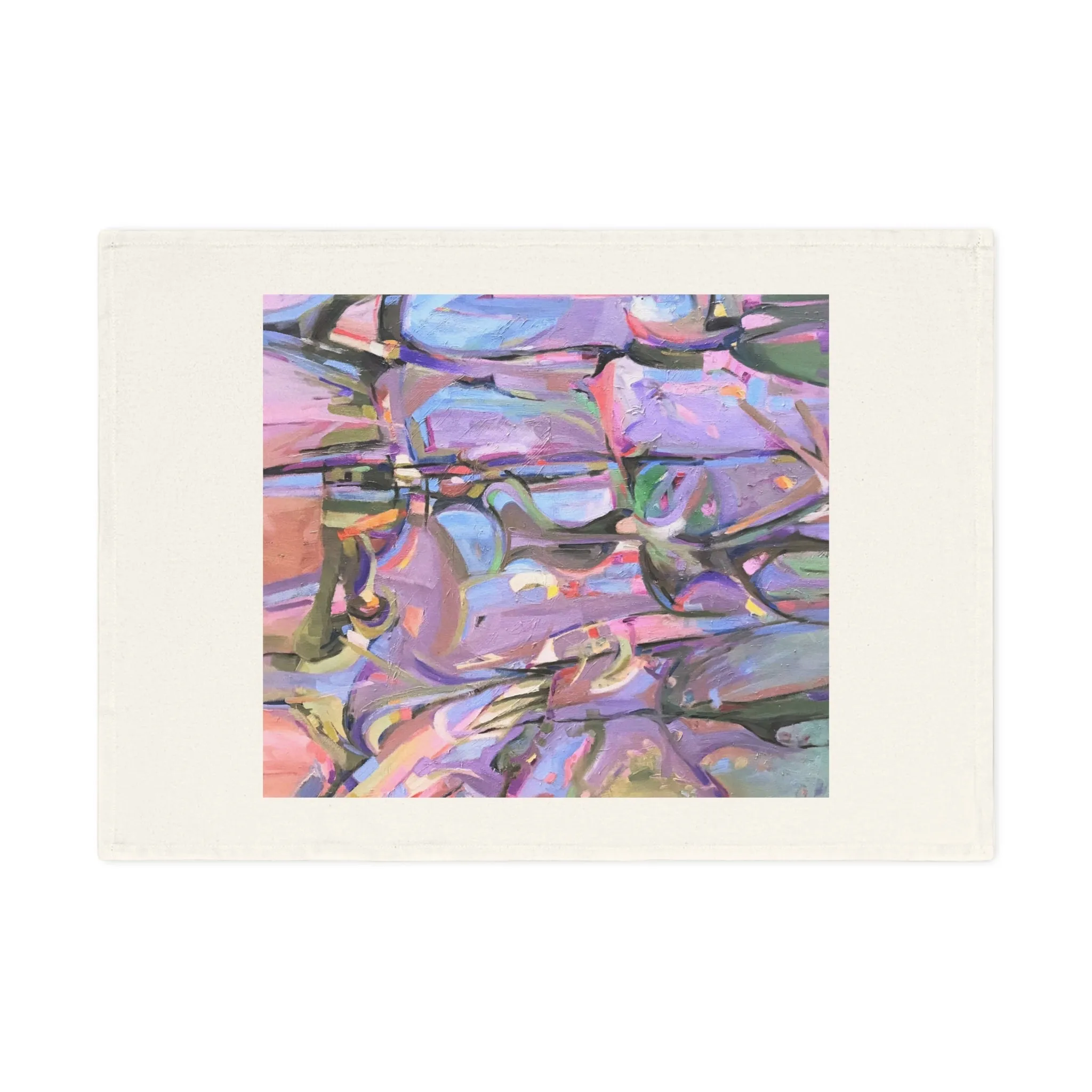 'Passages' Abstract Cotton Tea Towel I Original Artwork by American Artist Barbara Cleary | Barbara Cleary Designs