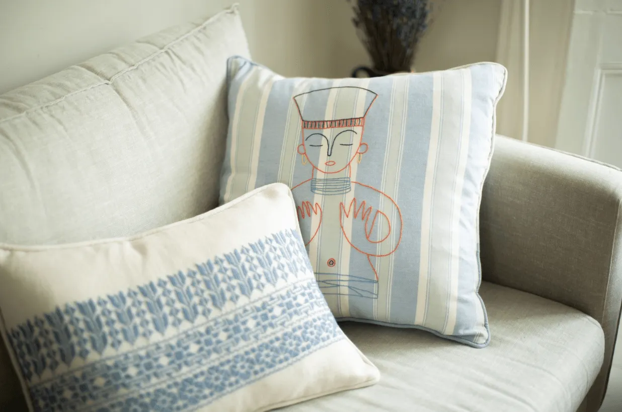 Queen Zenobia Cushion - blue