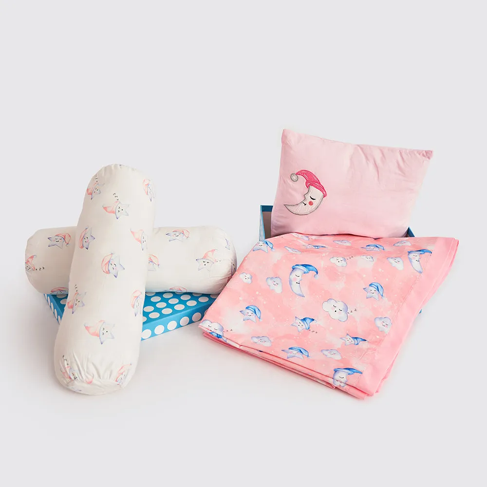 "Night Night" Crib Gift Set (Celestial-Pink)