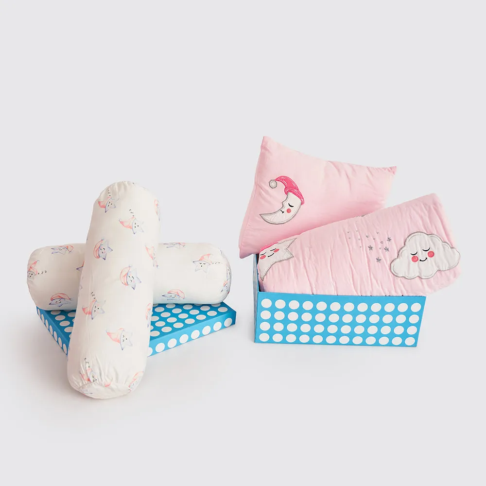 "Night Night" Crib Gift Set (Celestial-Pink)