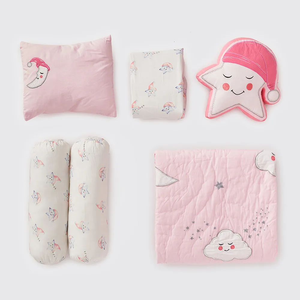 "Rockabye Baby" Crib Gift Hamper (Celestial-Pink)