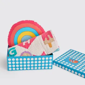 "Snuggle Time" Crib Gift Set (Alphabets-Pink)