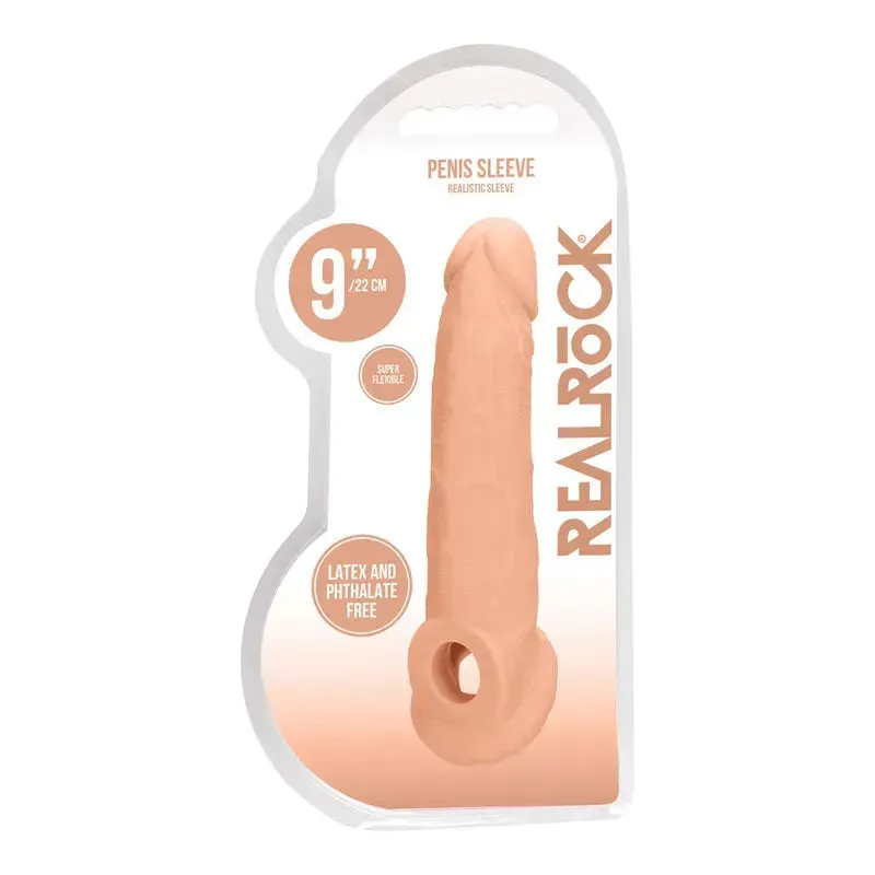REALROCK 9'' Realistic Penis Extender with Rings