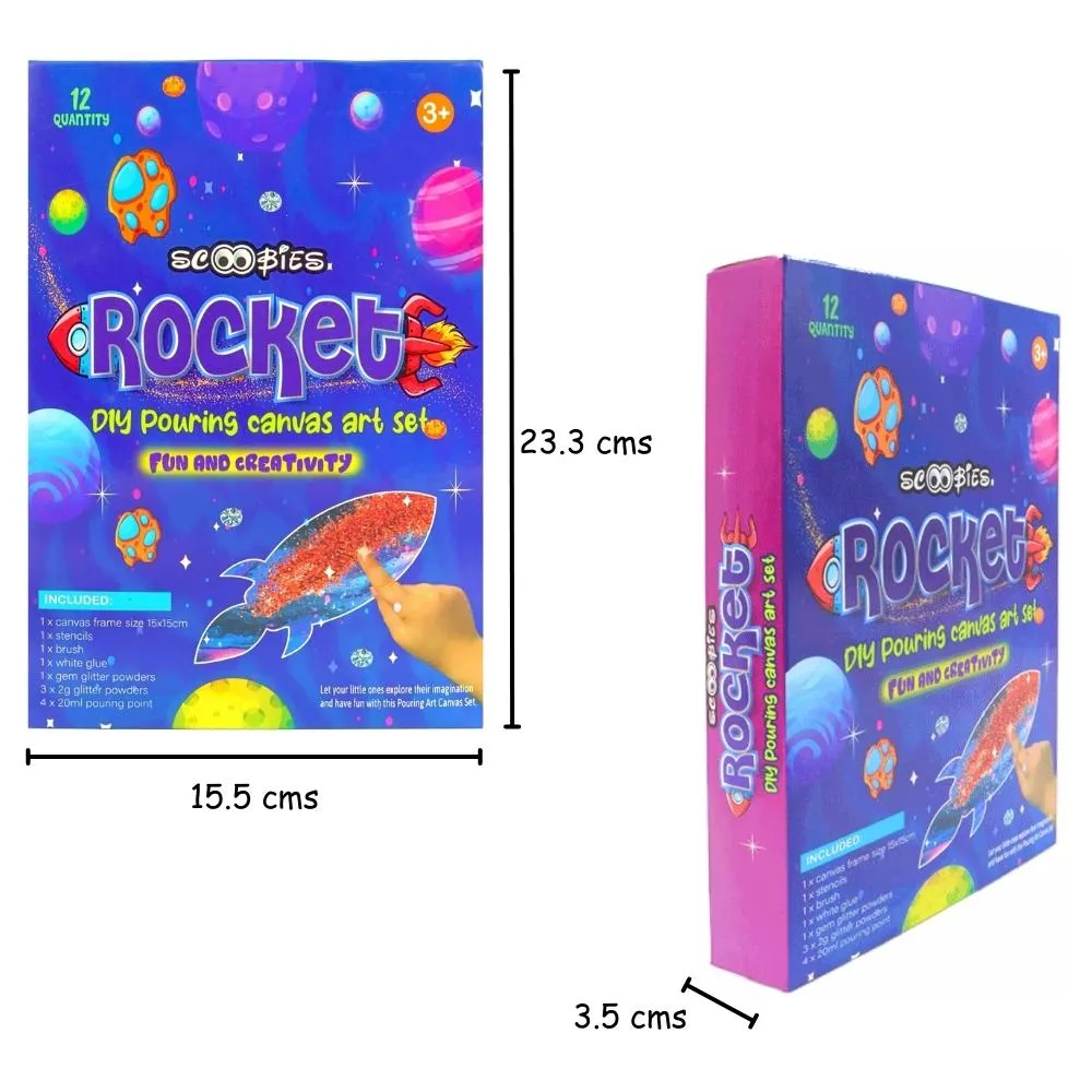 Rocket DIY Pouring Canvas Art Set