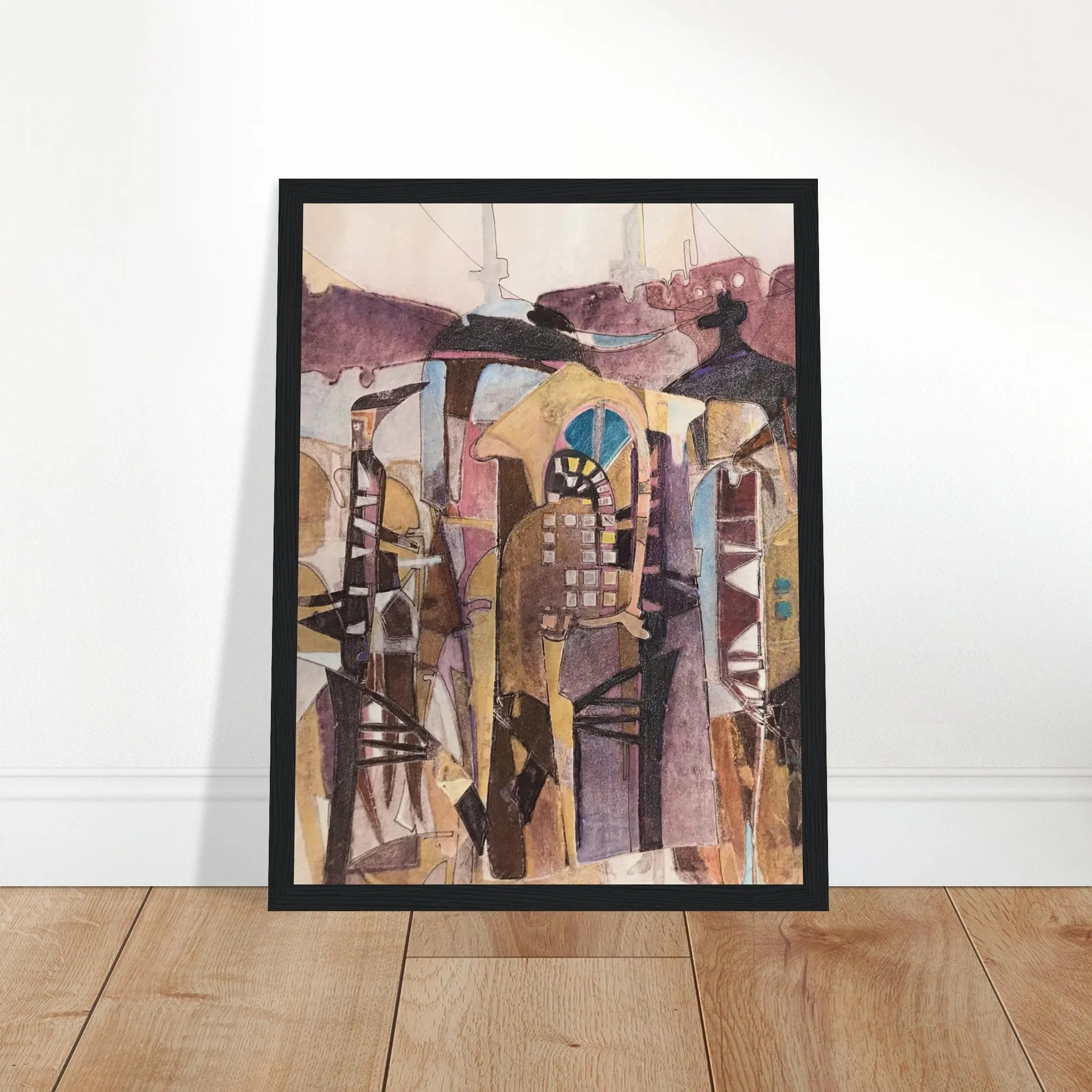 'San Francisco De Asis #1' Abstract I 12x16 inch Wooden Framed Art Print  I Original Artwork by American Artist Barbara Cleary