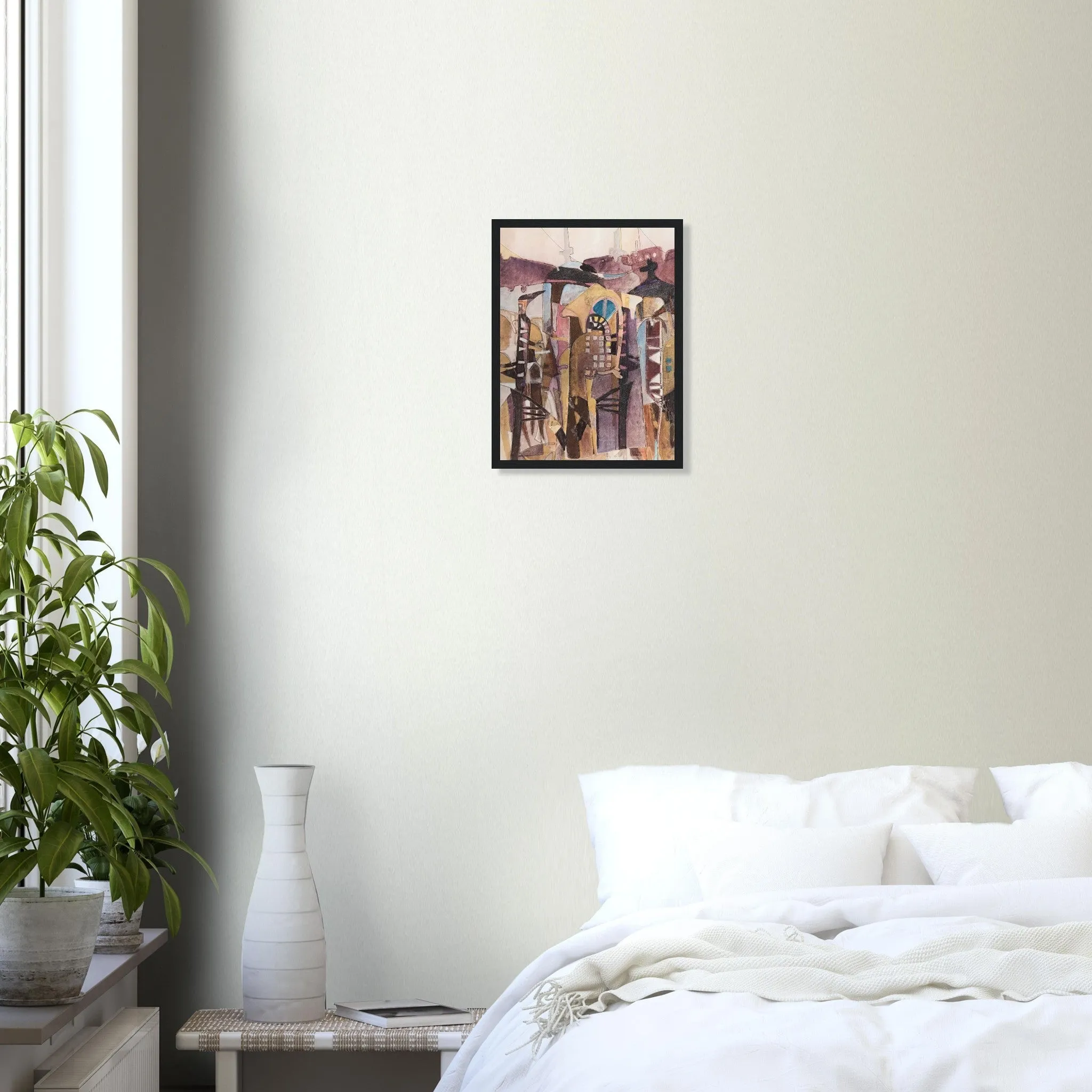 'San Francisco De Asis #1' Abstract I 12x16 inch Wooden Framed Art Print  I Original Artwork by American Artist Barbara Cleary