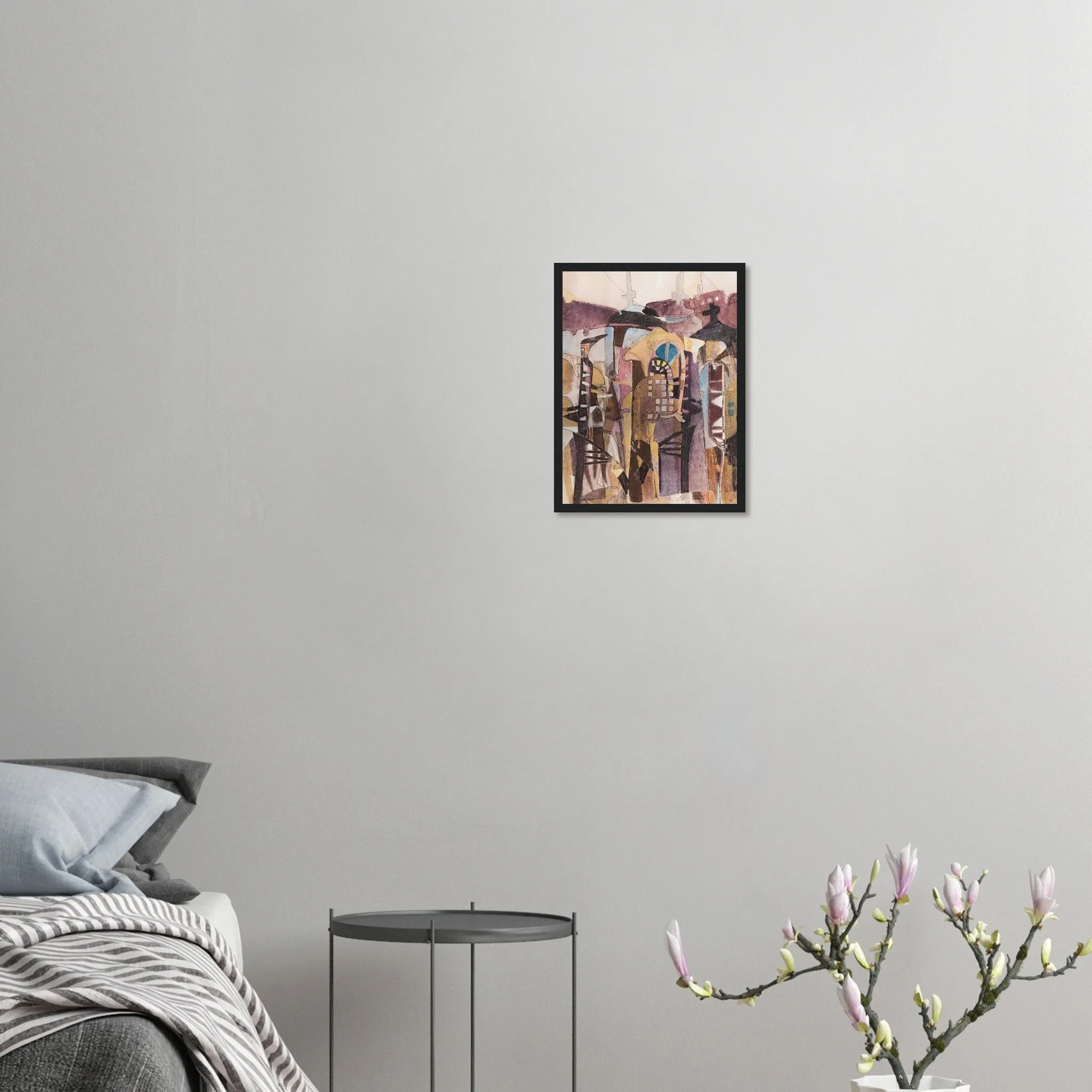'San Francisco De Asis #1' Abstract I 12x16 inch Wooden Framed Art Print  I Original Artwork by American Artist Barbara Cleary