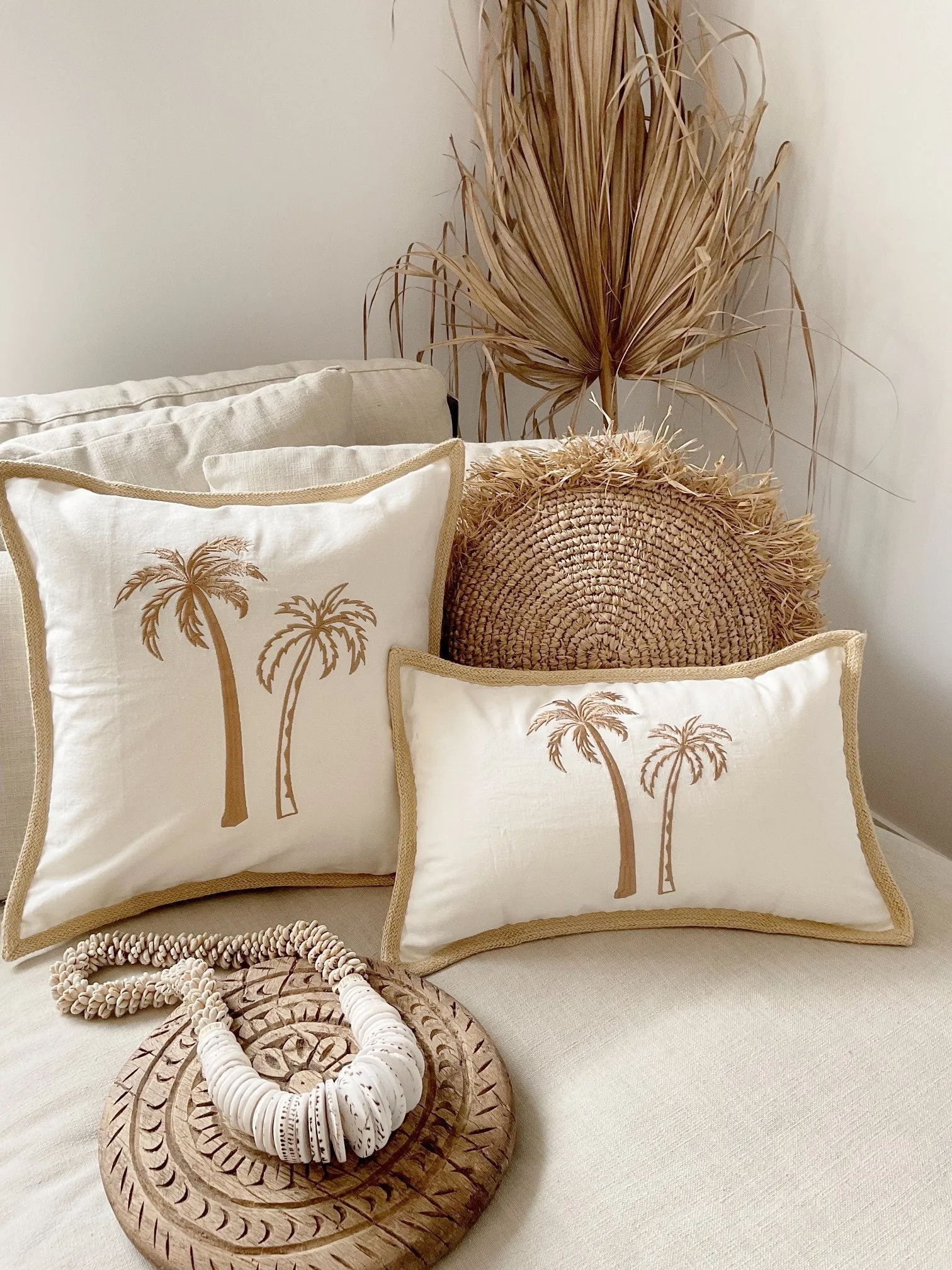 Seaside Linen Cushion - 50cm