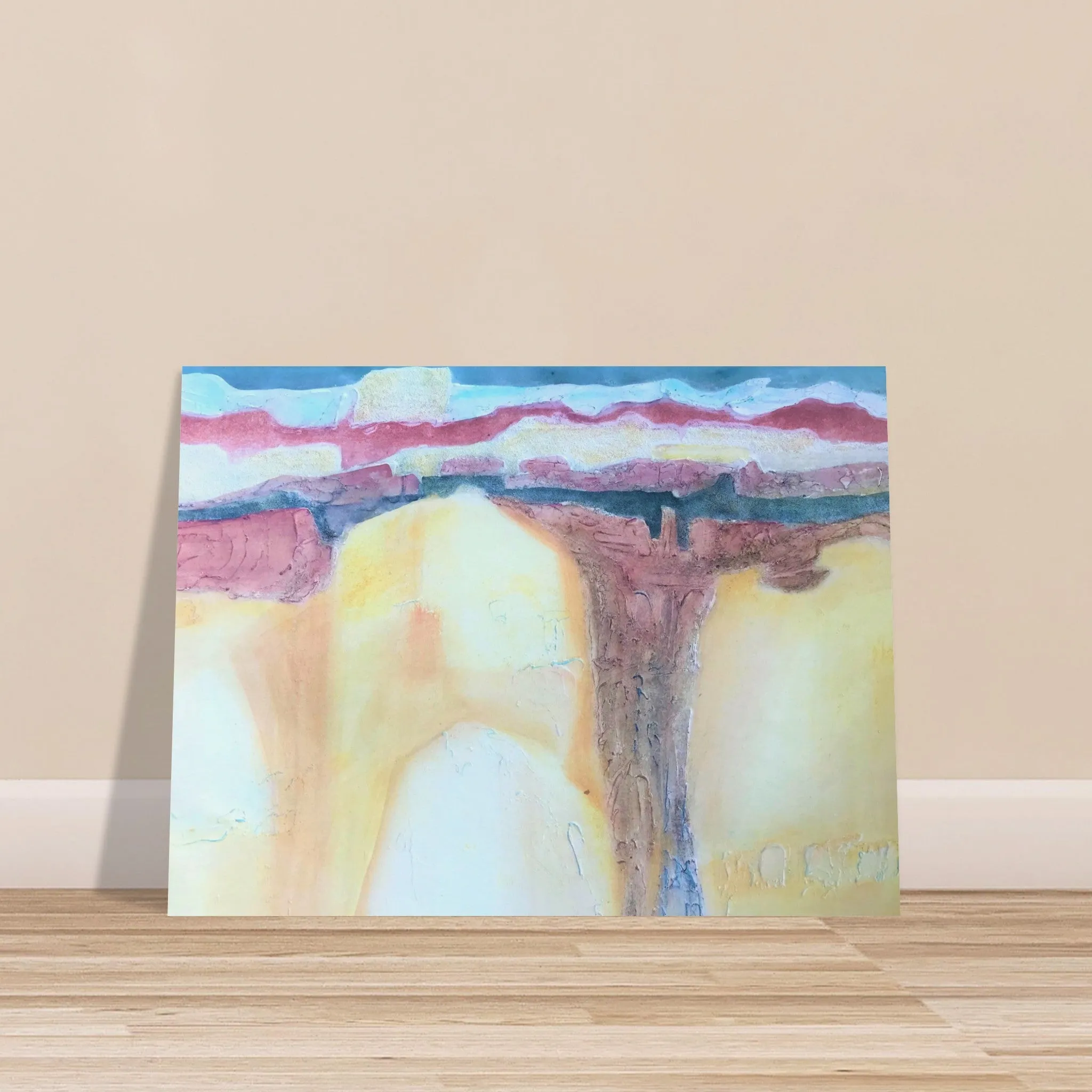 'Southwest Mixed Media' Abstract I 18x24 Museum-Quality Matte Paper Poster | Original Artwork by American Artist Barbara Cleary