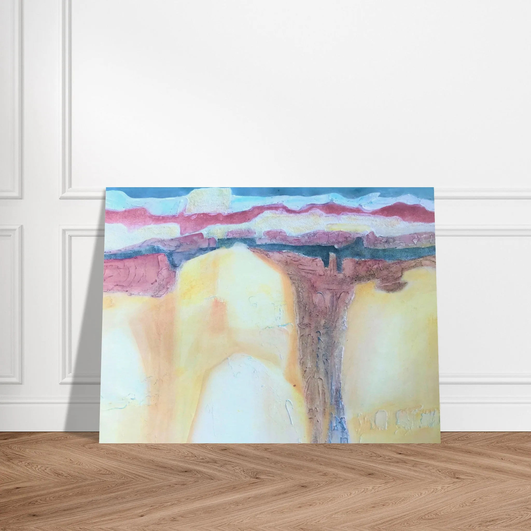 'Southwest Mixed Media' Abstract I 18x24 Museum-Quality Matte Paper Poster | Original Artwork by American Artist Barbara Cleary