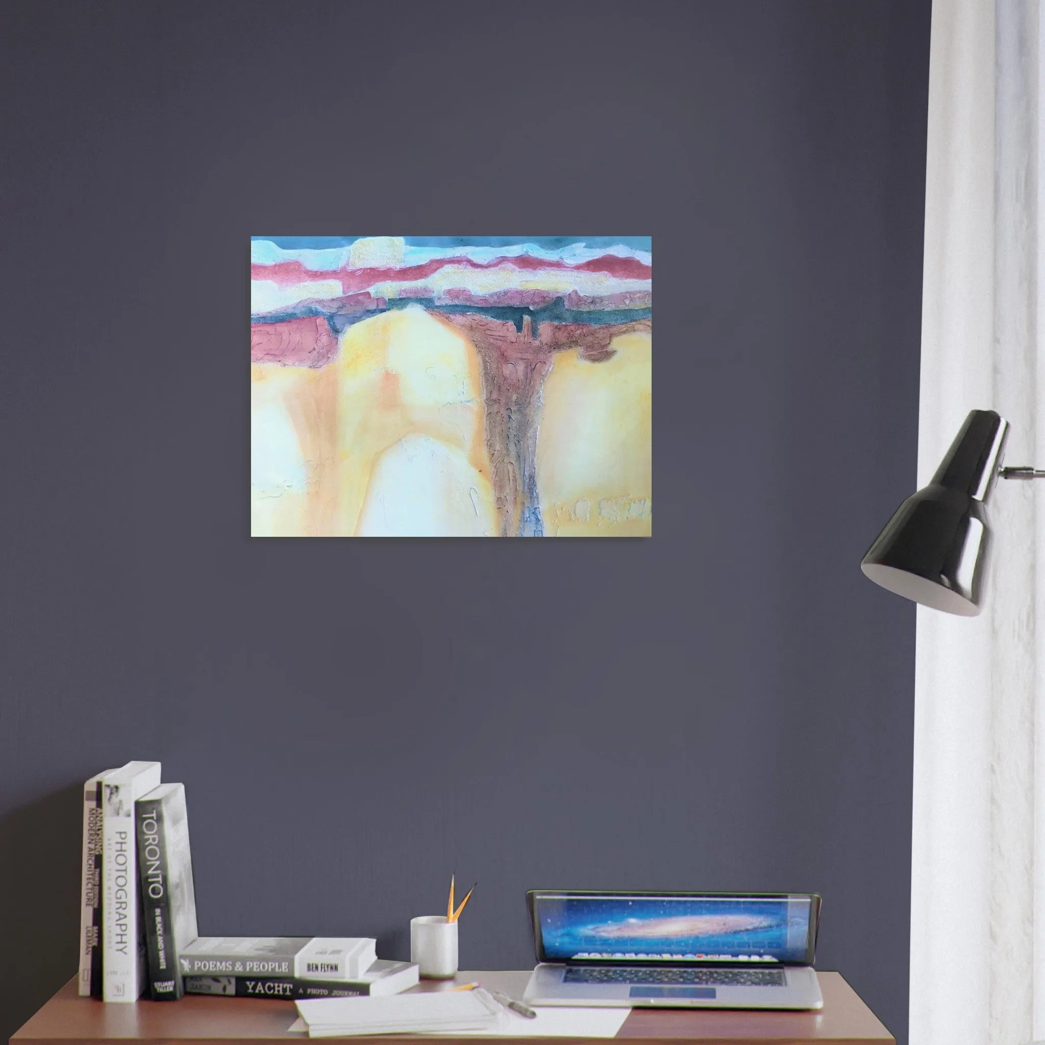 'Southwest Mixed Media' Abstract I 18x24 Museum-Quality Matte Paper Poster | Original Artwork by American Artist Barbara Cleary