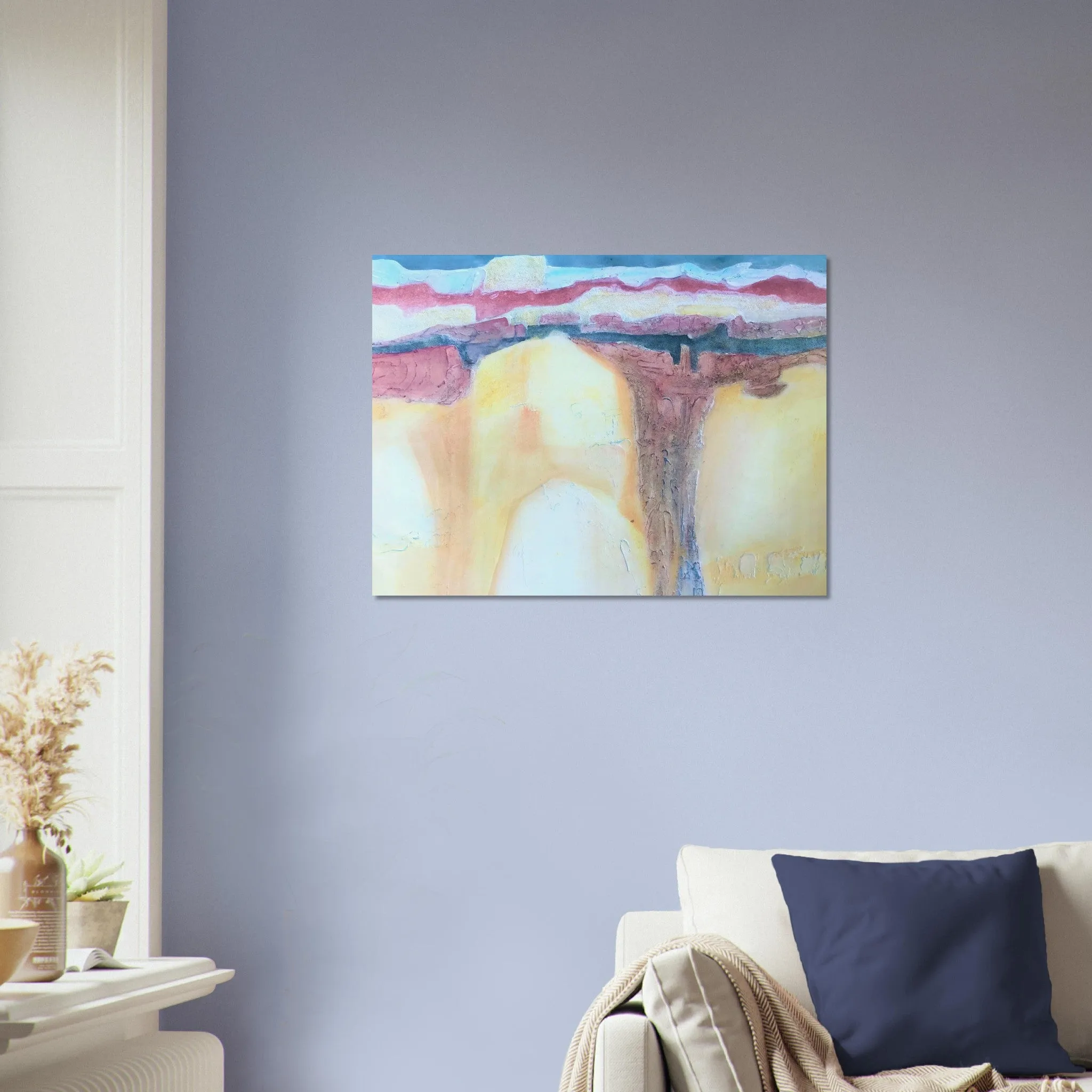 'Southwest Mixed Media' Abstract I 18x24 Museum-Quality Matte Paper Poster | Original Artwork by American Artist Barbara Cleary