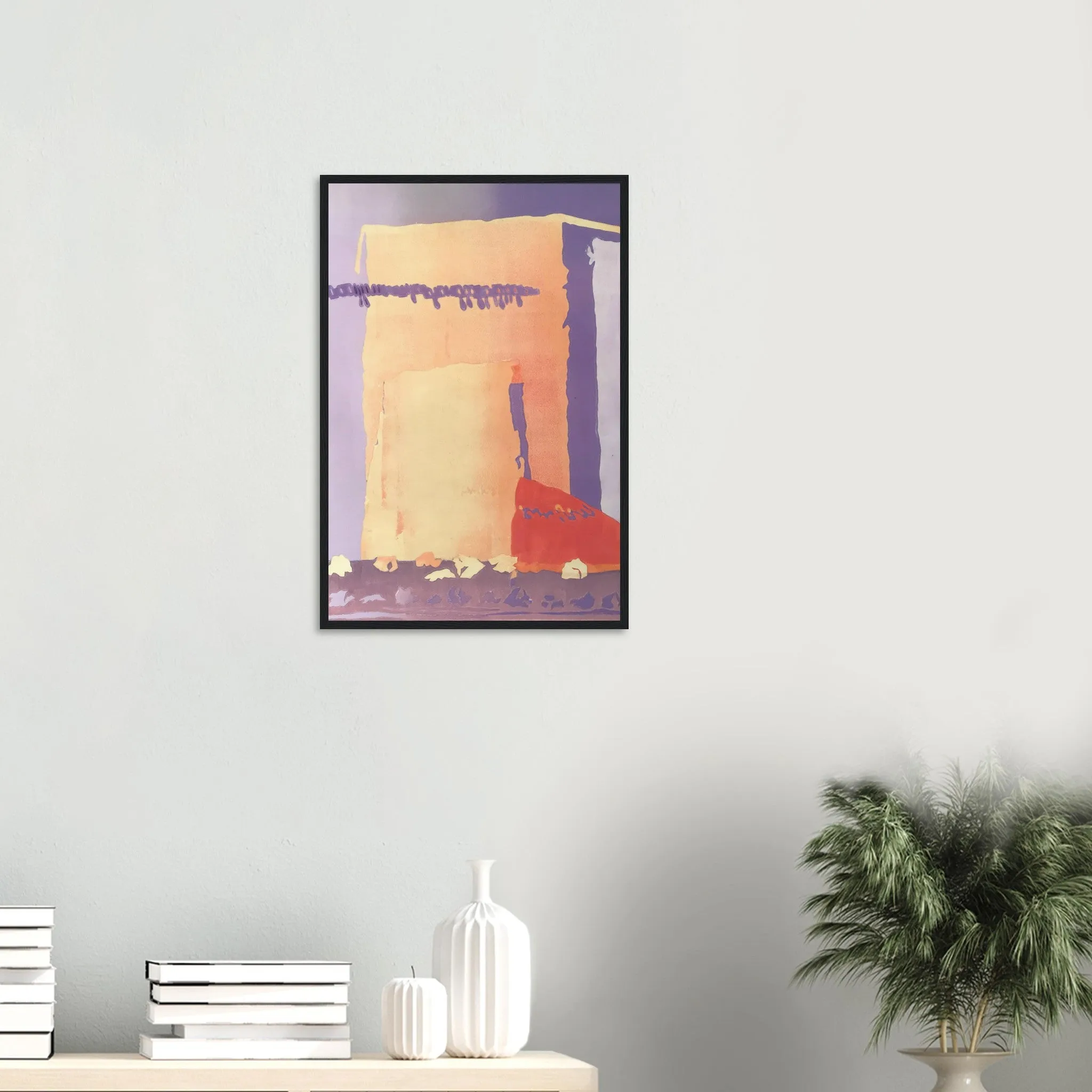 'Spirit of the Southwest' Abstract I 16x24 Wooden Framed Art Print | Original Artwork by American Artist Barbara Cleary