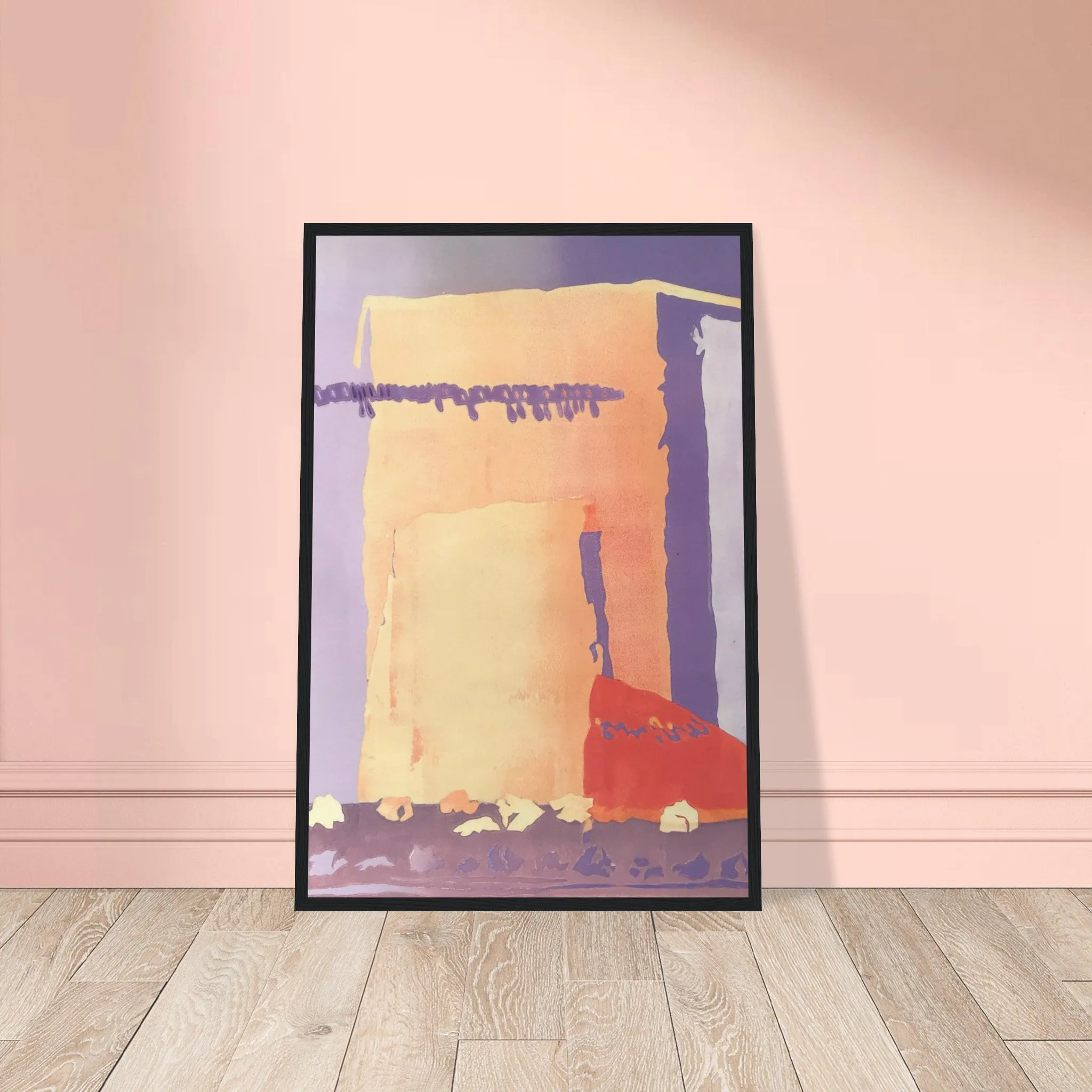 'Spirit of the Southwest' Abstract I 16x24 Wooden Framed Art Print | Original Artwork by American Artist Barbara Cleary