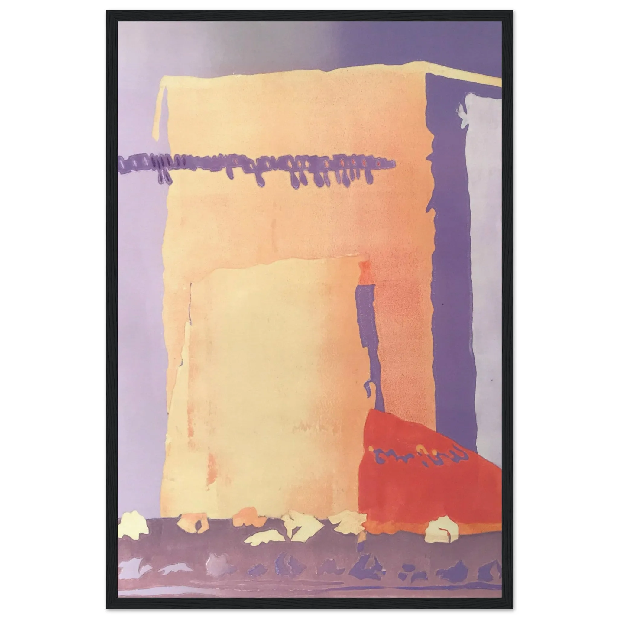'Spirit of the Southwest' Abstract I 16x24 Wooden Framed Art Print | Original Artwork by American Artist Barbara Cleary