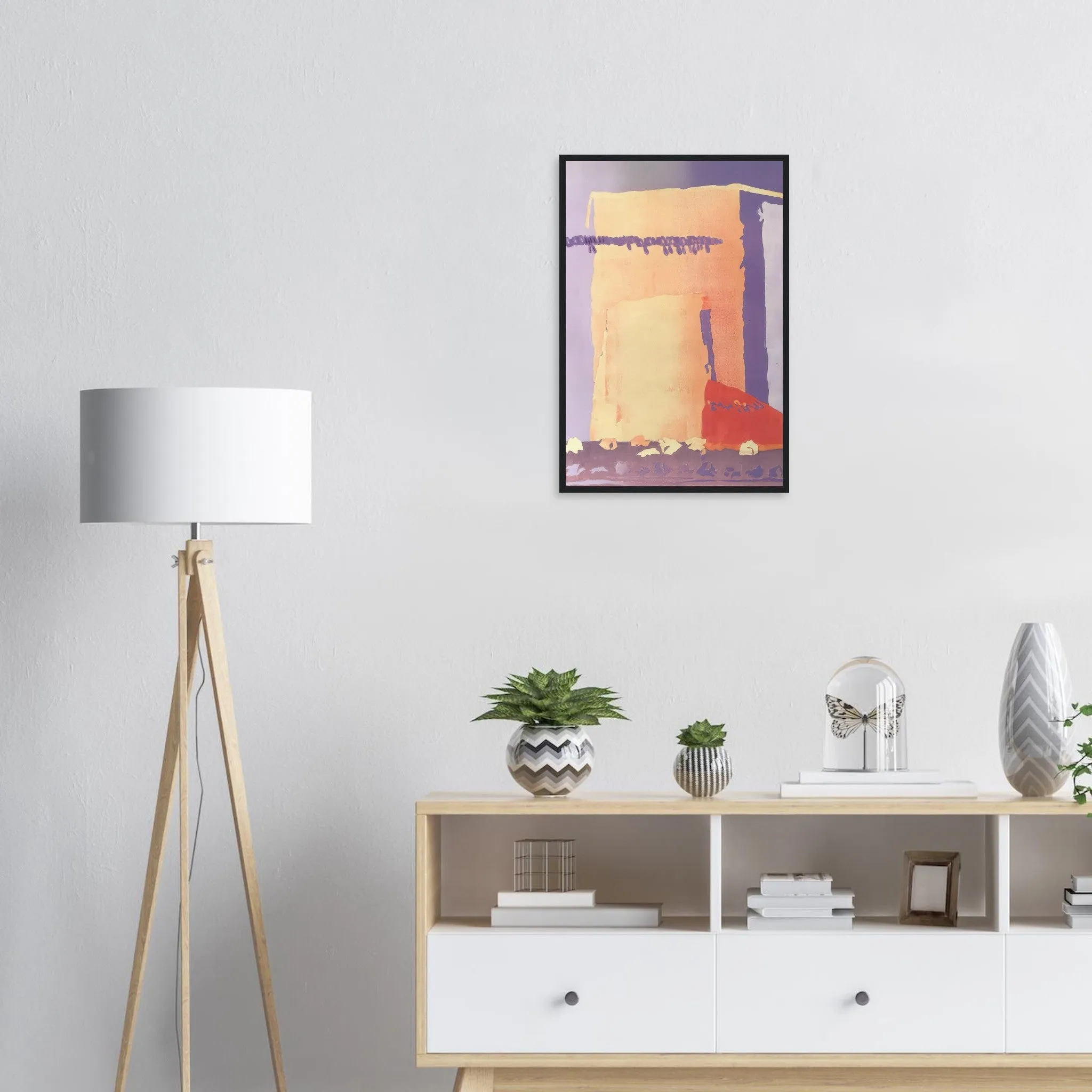 'Spirit of the Southwest' Abstract I 16x24 Wooden Framed Art Print | Original Artwork by American Artist Barbara Cleary
